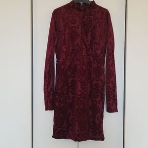 Bodycon dress long sleeves red Forever 21